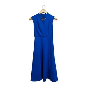 Calvin Klein Petite Wrap Dress Royal Blue